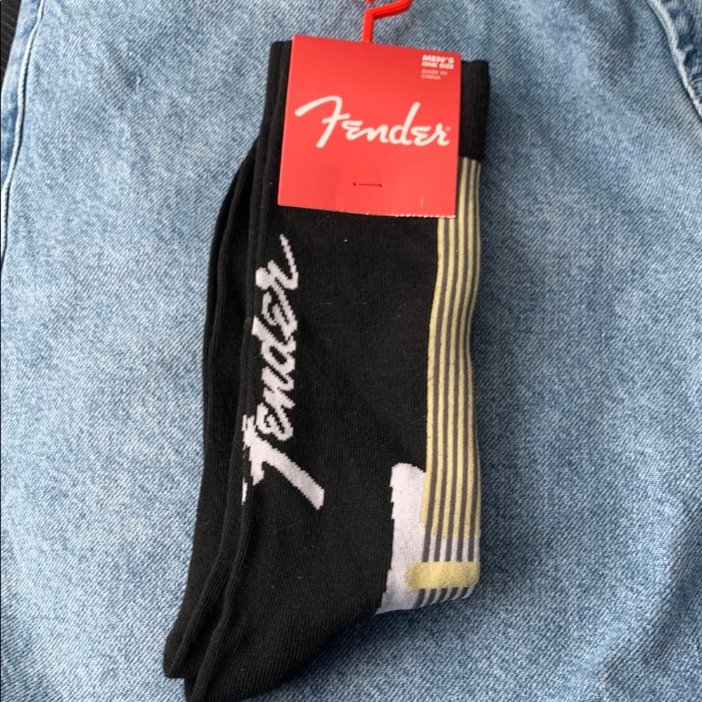Fender Black and Gold Socks